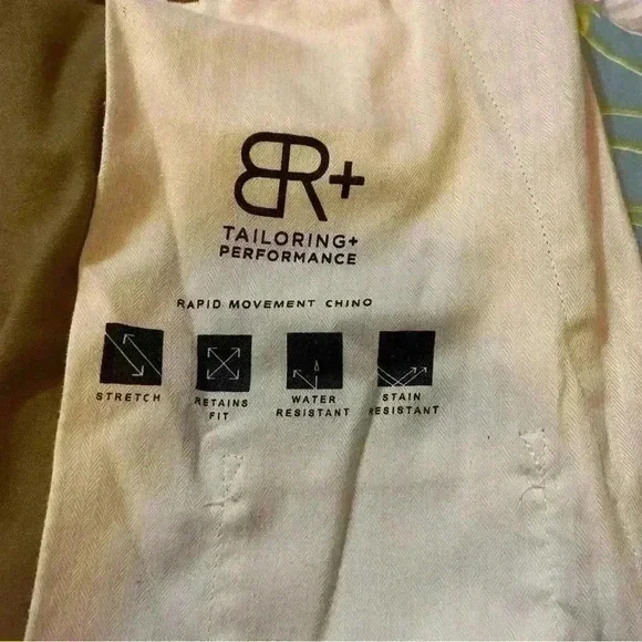 Banana Republic Men's Pants Tailoring Performance Emerson Chino Stretch Khaki 35 - Picture 14 of 16